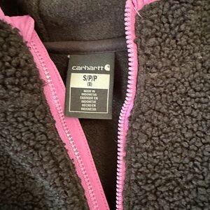 Carhartt Kids' Pink and Black 1/4 Zip Jacket